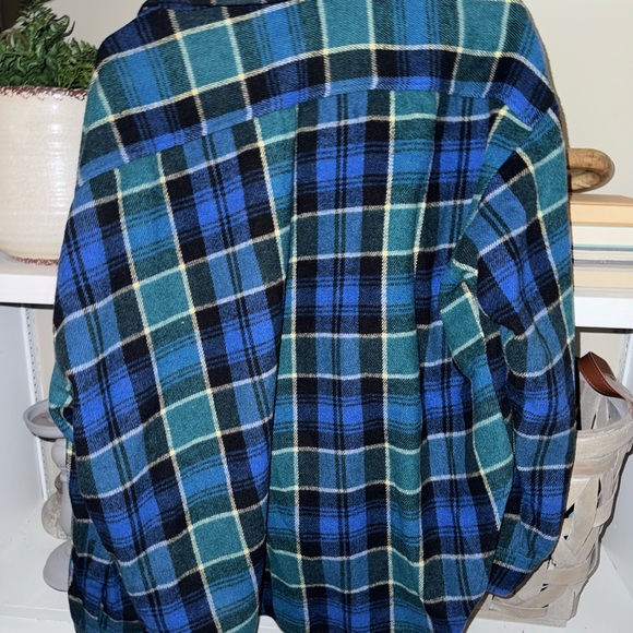 Zara Teal and Black Plaid Shirt Shacket - Picture 2 of 3